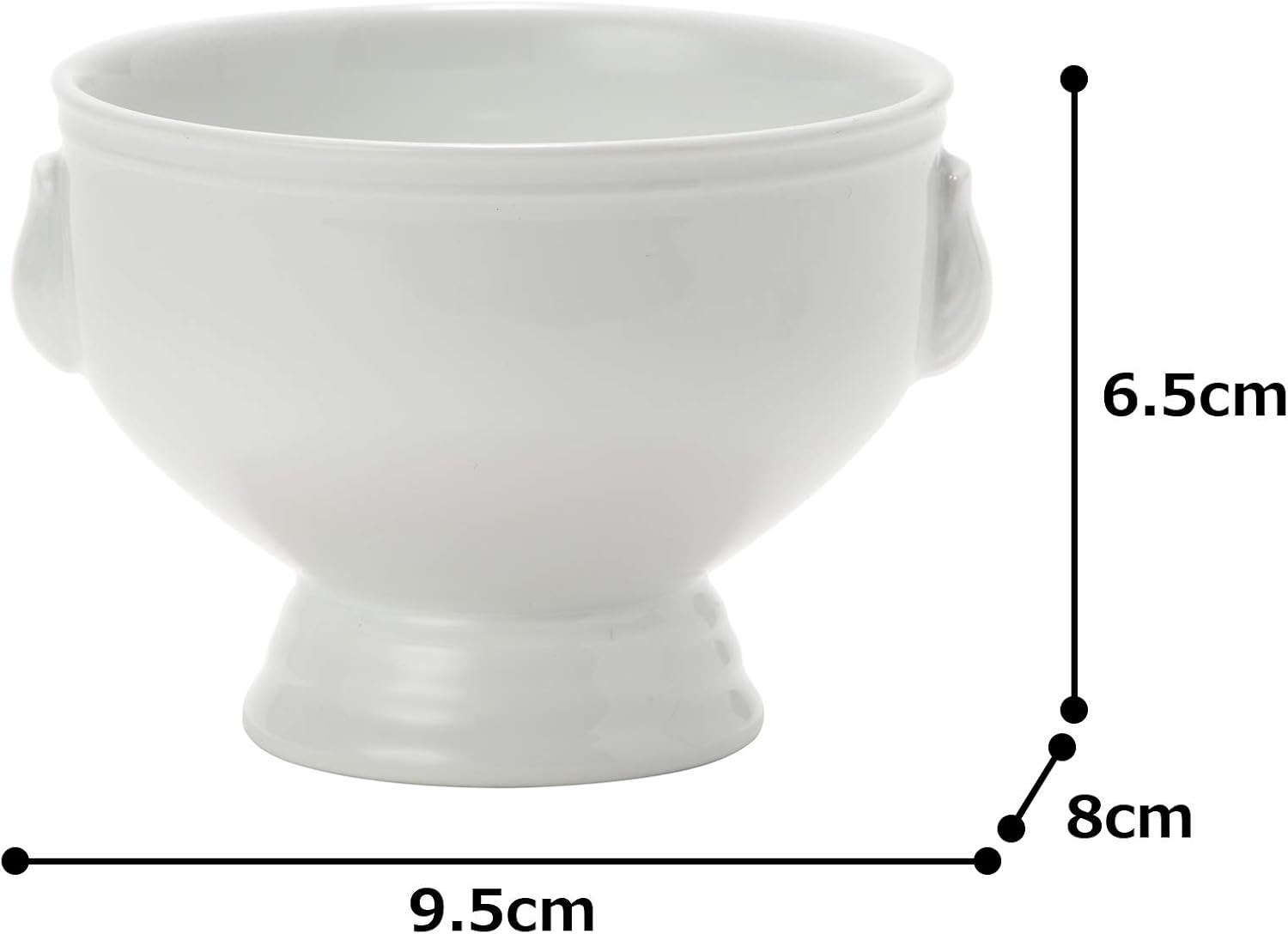 Narumi 1000-33631 Bowl Dish, Ovenware, White, 4.9 fl oz (140 cc), Lifting Bowl, Microwave and Oven Safe, Made in Japan