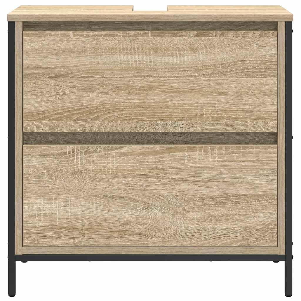 vidaXL Mueble De Baño Con Lavabo Y Cajones En Color Roble Sonoma 60 X 34,5 X 60 Cm