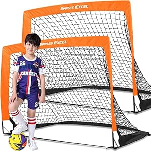Dimples Excel Soccer Goals Kids Net for Backyard 7×5, 5×3.6, 4×3, 3×2.2 FT