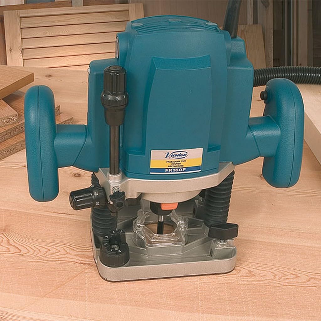 VIRUTEX 6000200 - Fresadora tupi electrónica FRE160P 1800W pinza 12mm 23.000 rpm profundidad 60mm 5,4 Kg