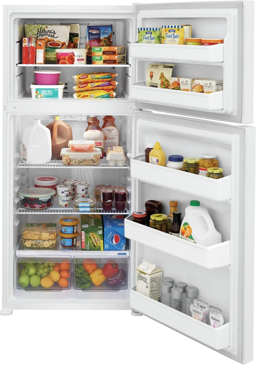 Frigidaire Fftr1814w 30 Inch Wide 18.3 Cu. Ft. Top Freezer Refrigerator With Crisper Bins And Ice Maker Ready - White on Fridge.com - View 6