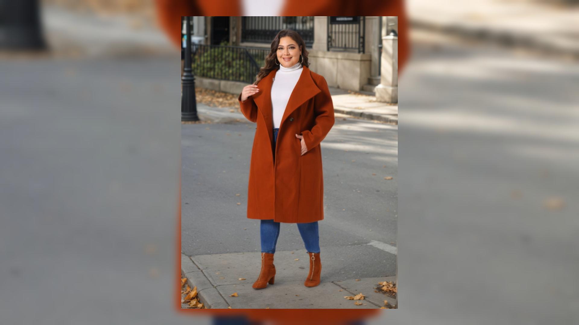 Amazon.com: Agnes Orinda Plus Size Overcoat For Women Classic