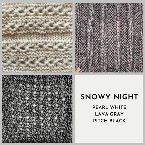 Image of Cotton to The Core Worsted Cotton Yarn, 3-Pack (654Yds /300G), Snowy Night | Worsted Weight Cotton Yarn for Crocheting with Free Patterns, Beginners Friendly - #4 Medium Worsted Weight Yarn for Knitting