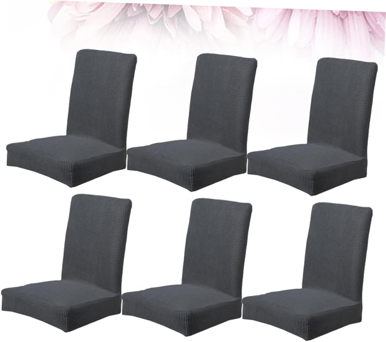 6pcs Elastic Stretch Dining Room Chair Covers Modern Seat Protectors Full Slip Cover Easy Clean Polyester Case
