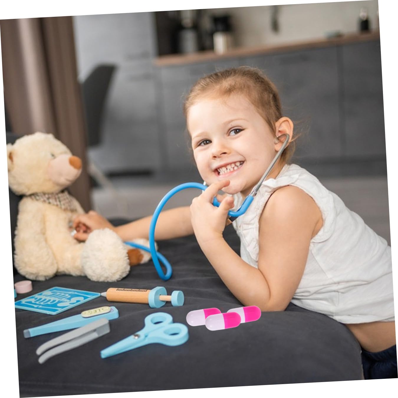 30 Piezas de Juguete Simulación para Roles Educativo Divertidas para Bebés Niñas Rosa