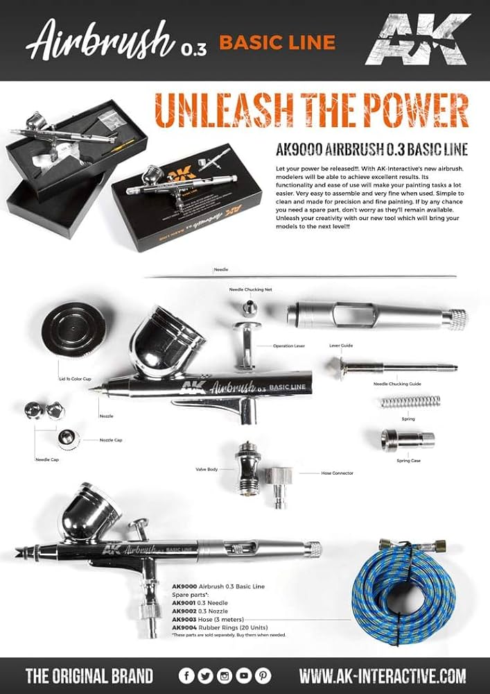 Amazon.com: AK Interactive Airbrush 0.3 : Arts, Crafts & Sewing