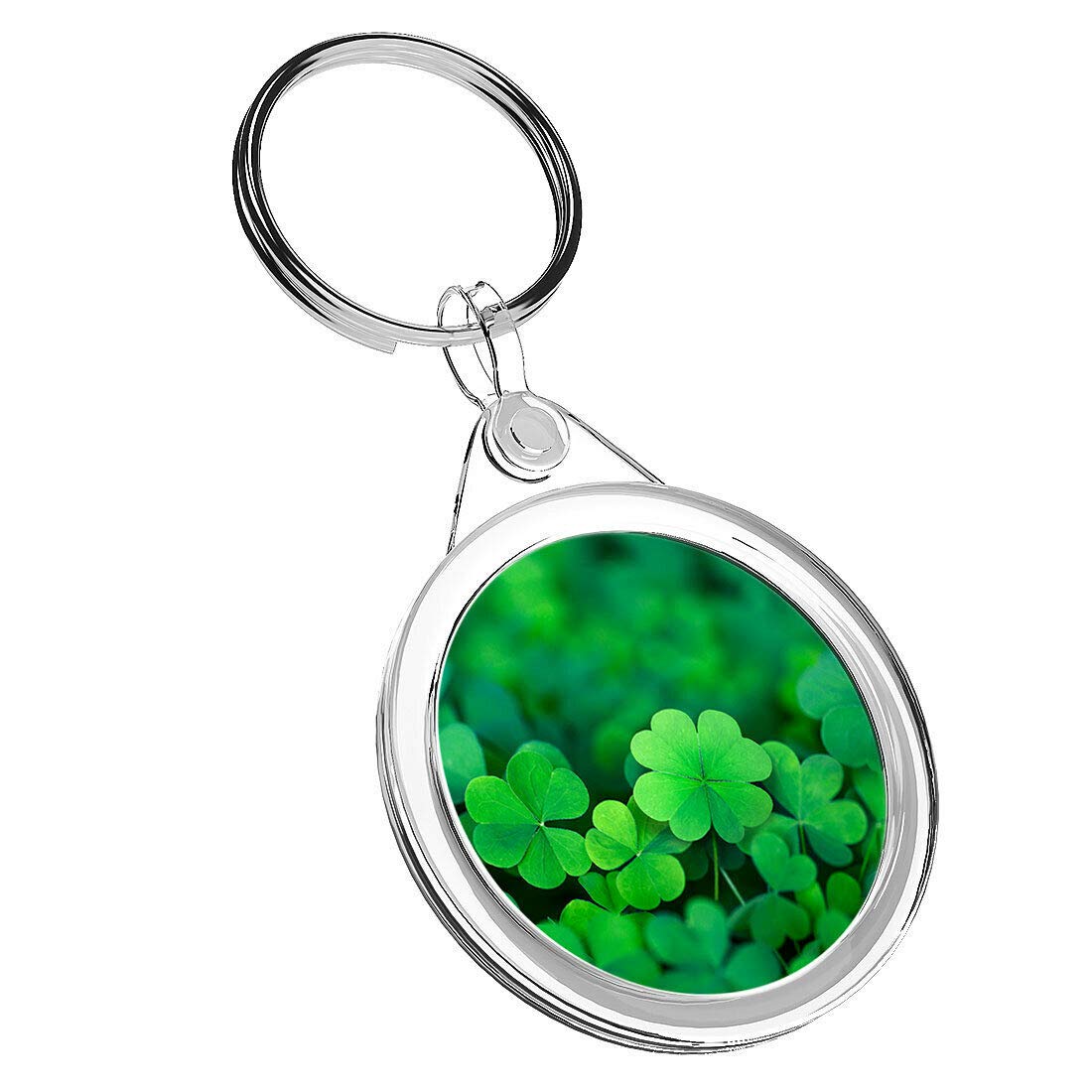 Destination Vinyl Keyrings 1 x Lucky Green Clover Irish Fun - Keyring IR02 Mum Dad Kids Birthday #2092