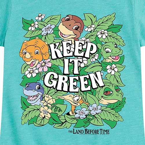 HYBRID APPAREL Land Before Time - Keep it Green - Toddler and Youth Girls Short Sleeve Graphic T-Shirt3