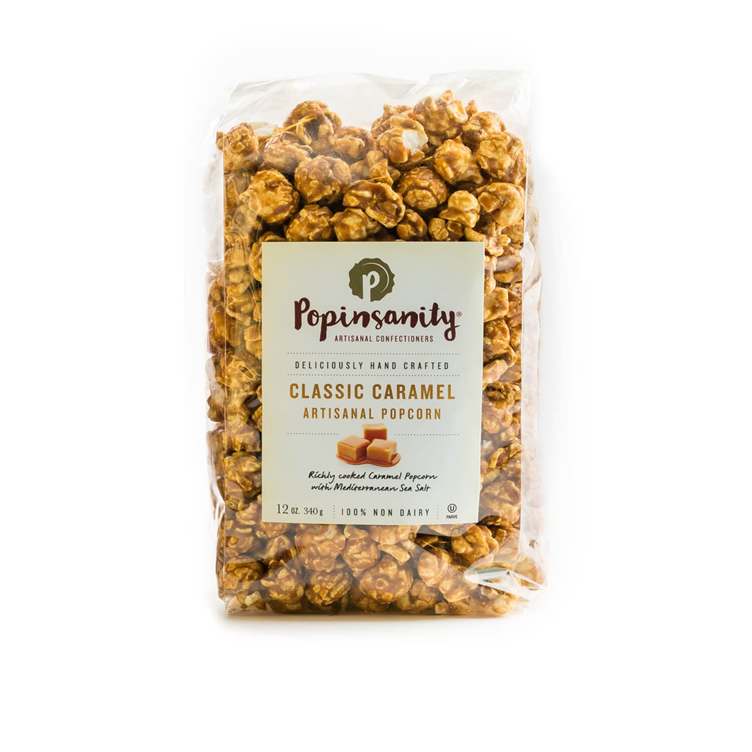 Gourmet Popcorn Deluxe Bag | Non-GMO & Dairy Free - Holiday, Thanksgiving, Corporate, Snacks, Office snacks, Get Well or Birthday Gift (Classic Caramel, 12 Ounce)