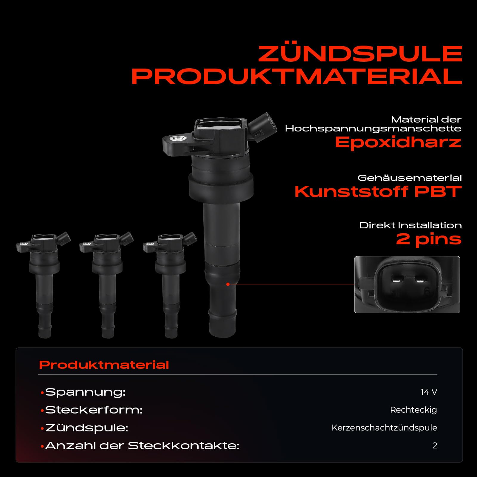 Frankberg 4 bobine di accensione + 4 candele per benzina 2730103110 | Compatibile con: Rio III UB, i20 GB IB, i20 Coupé GB, Rio III Hatchback Van UB, i20 Hatchback Van GB IB, Stonic YB