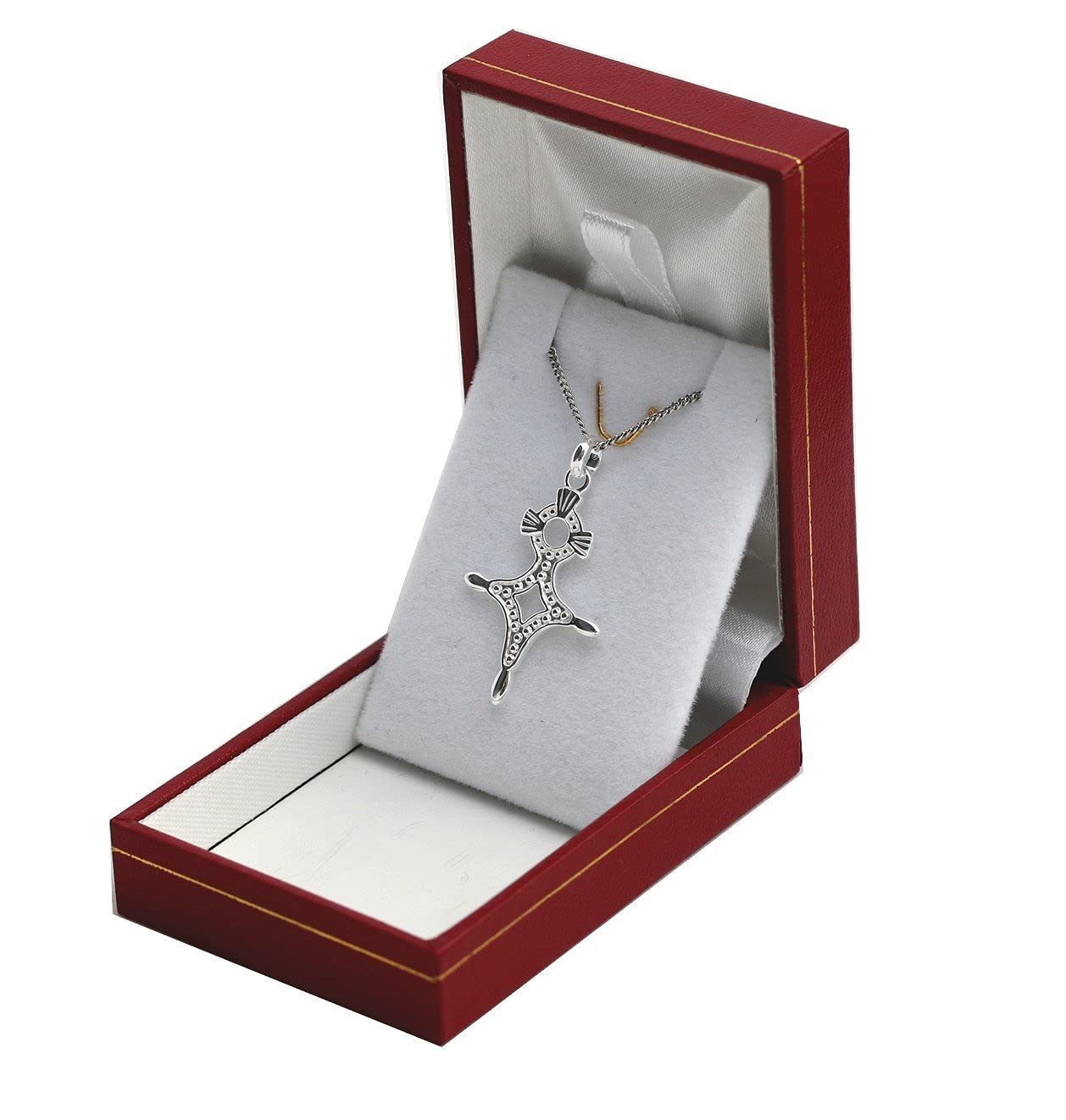 Collier 50cm + Croix du sud agadez | ensemble chaine et pendentif en Argent Massif 925 avec boite pour offrir | cadeau femme