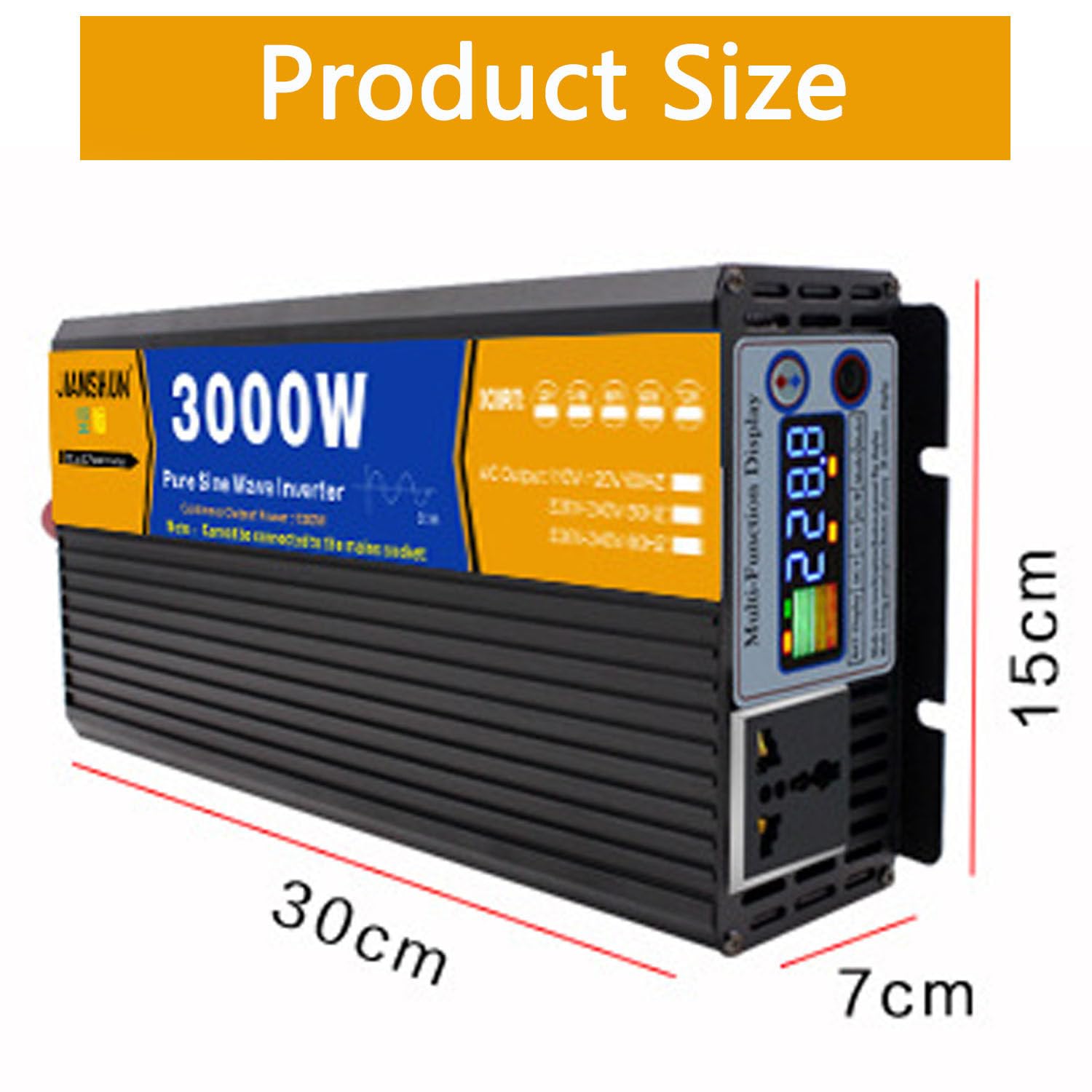 Inversor De Onda Sinusoidal Pura De 3000w/4000w/5000w/6000w/8000w, Convertidor De Potencia De 24v A 230v 240v,Inversor De Energía Solar,3000W-48Vto110V