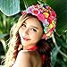Swimming Hat Floral Petal Retro Style Flower Bathing Cap For Women - Red