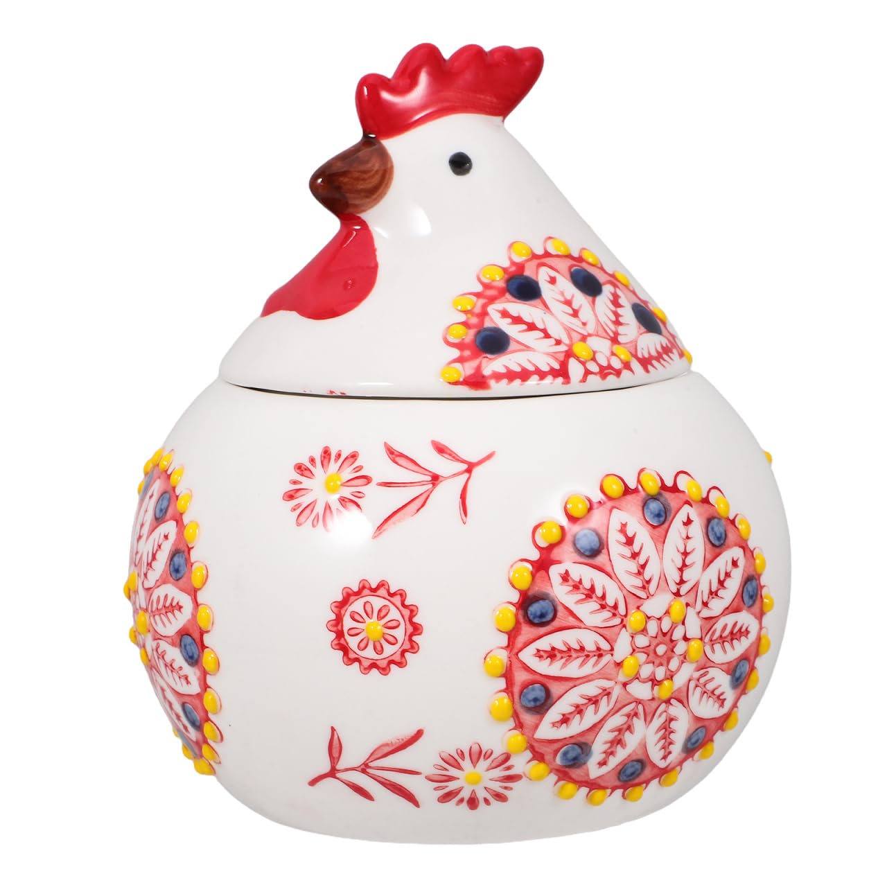iplusmile Pot à épices bol à sel en forme de poulet pot de Pâques Décoration de la fête d'automne la forme de la poule peut sucrier en forme de poulet pot de chips bonbonnière céramique