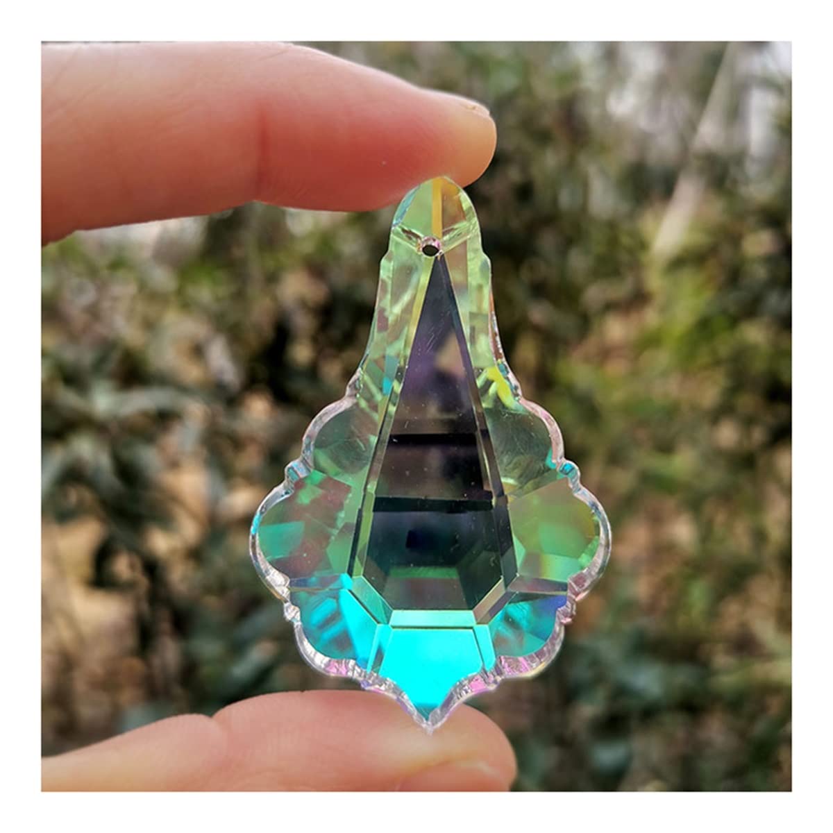 YUZGUHEY 5pcs AB Color Hanging Pendant Crystal Prism Chandelier Parts Decoration Crystals Lighting Lamp Replacement