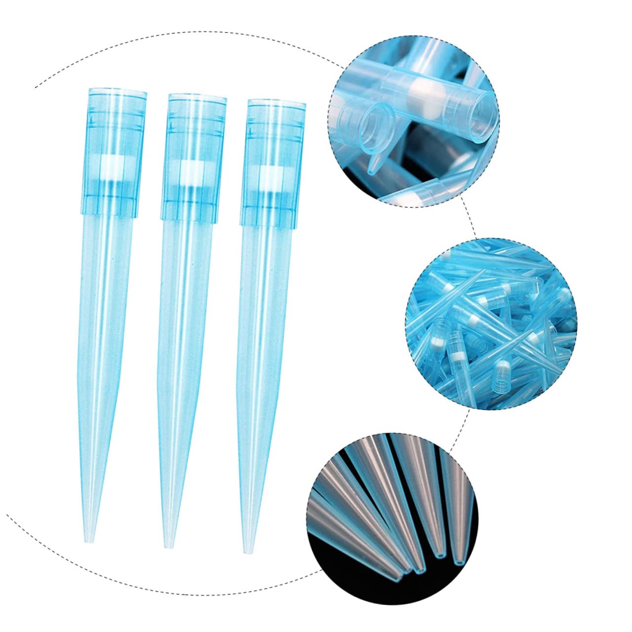 500pcs Disposable 1ml Universal Plastic Pipettor Tips with Filter, Liquid Pipette Tips for Laboratory Use, Compatible with Standard Micropipettes