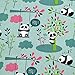 Produktbild MAGAM-Stoffe Hey Panda mint Baumwollstoff Kinderstoff 100% Baumwolle Oeko-Tex Meterware 50cm