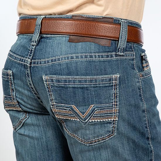 Rock & Roll Double Barrel Straight Flat Emboidered Jeans4