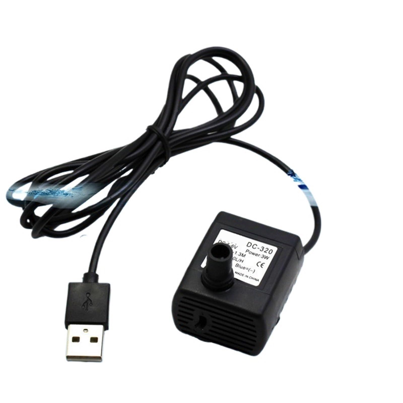 Dc 5V-6V Flow 500L/H 3W USB Micro Pompa sommergibile per piscina Fontana Rockery Pet Aquarium Water Dispenser Pompa Filtro (nero)