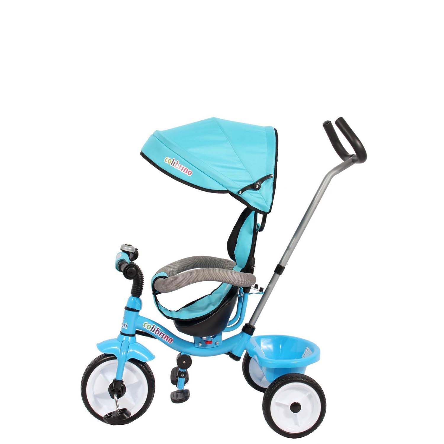 Colibrì Triciclo Bambini 1 anno Passeggino Fronte Mamma e Strada Leggero | Treciclo Regolabile Bimbo Bimba 9 mesi Colibrino Blu