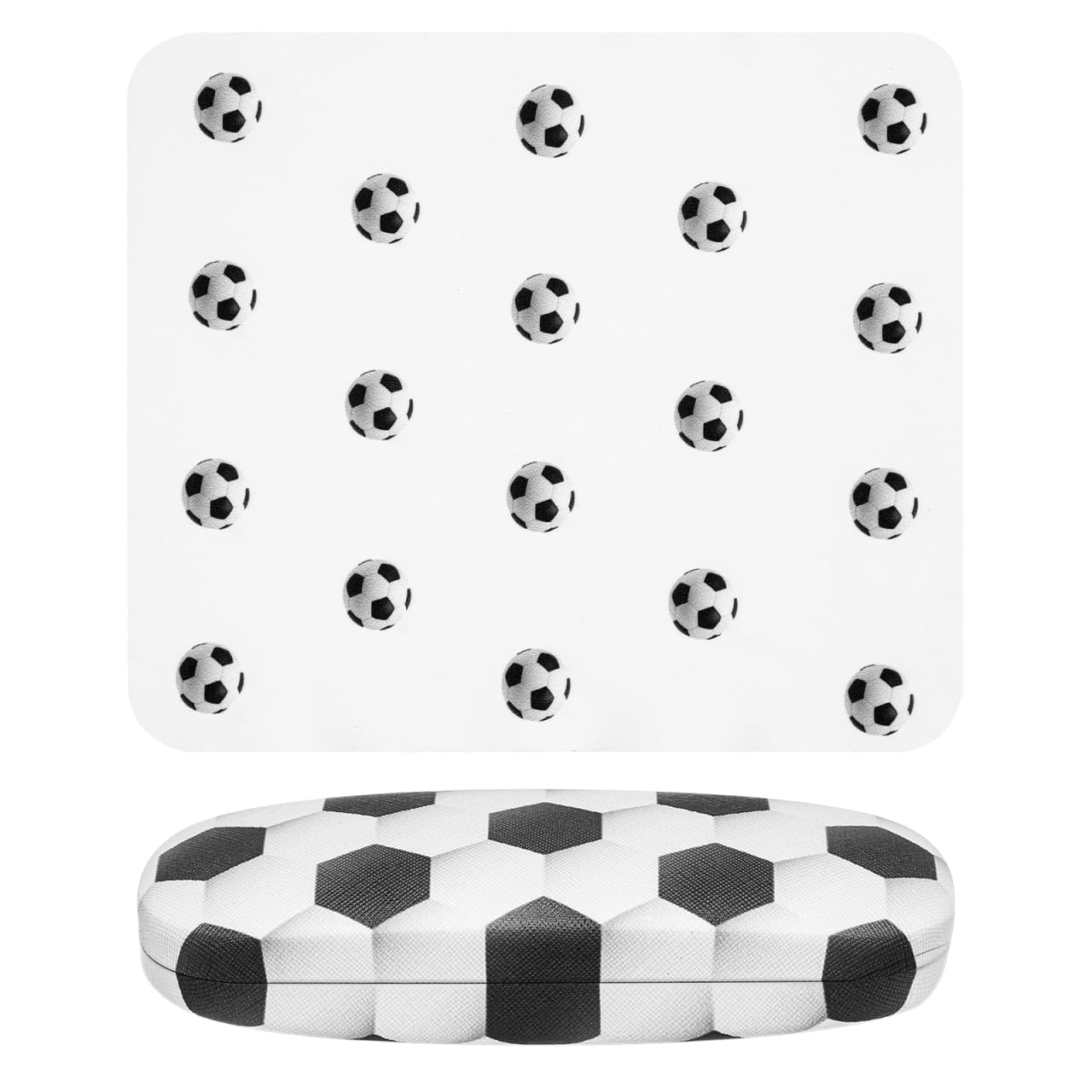 FOMIYES Funda rígida para gafas para niños con divertido patrón de baloncesto protector de almacenamiento de gafas con paño de limpieza para niños