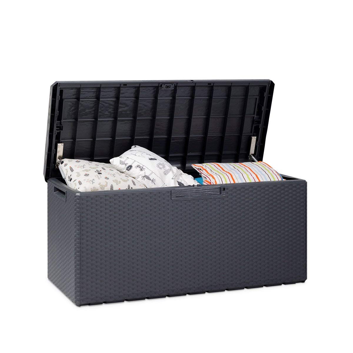 Toomax Baule Portonovo Da Giardino Con Seduta - 350 Litri, Marrone, Resistente E Pratico - Foto 11