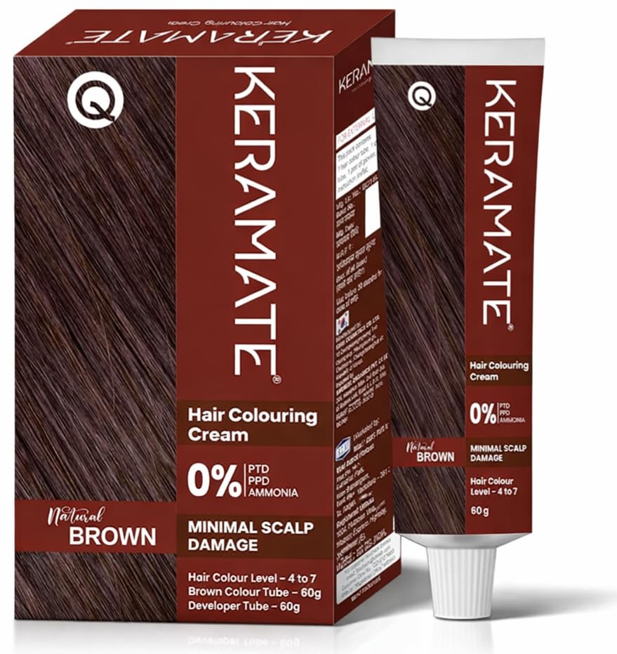 Hair Colouring Cream, Natural Brown, 0% PPD Ammonia, Minimal Scalp Damage, 120g-image-48