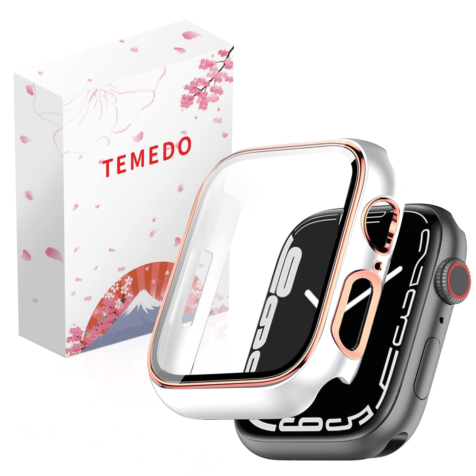 Amazon.co.jp: TEMEDO 対応 Apple Watch ケース 45mm アップルウォッチ 