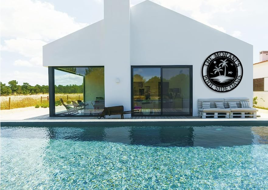 Pool Metal Sign Poolside Paradise Sign Backyard Patio Sign Personalized Family Pool Sign Swimming Pool Metal Sign Pool Gift Custom Pool Decor Custom Pool Decor Custom Pool Sign