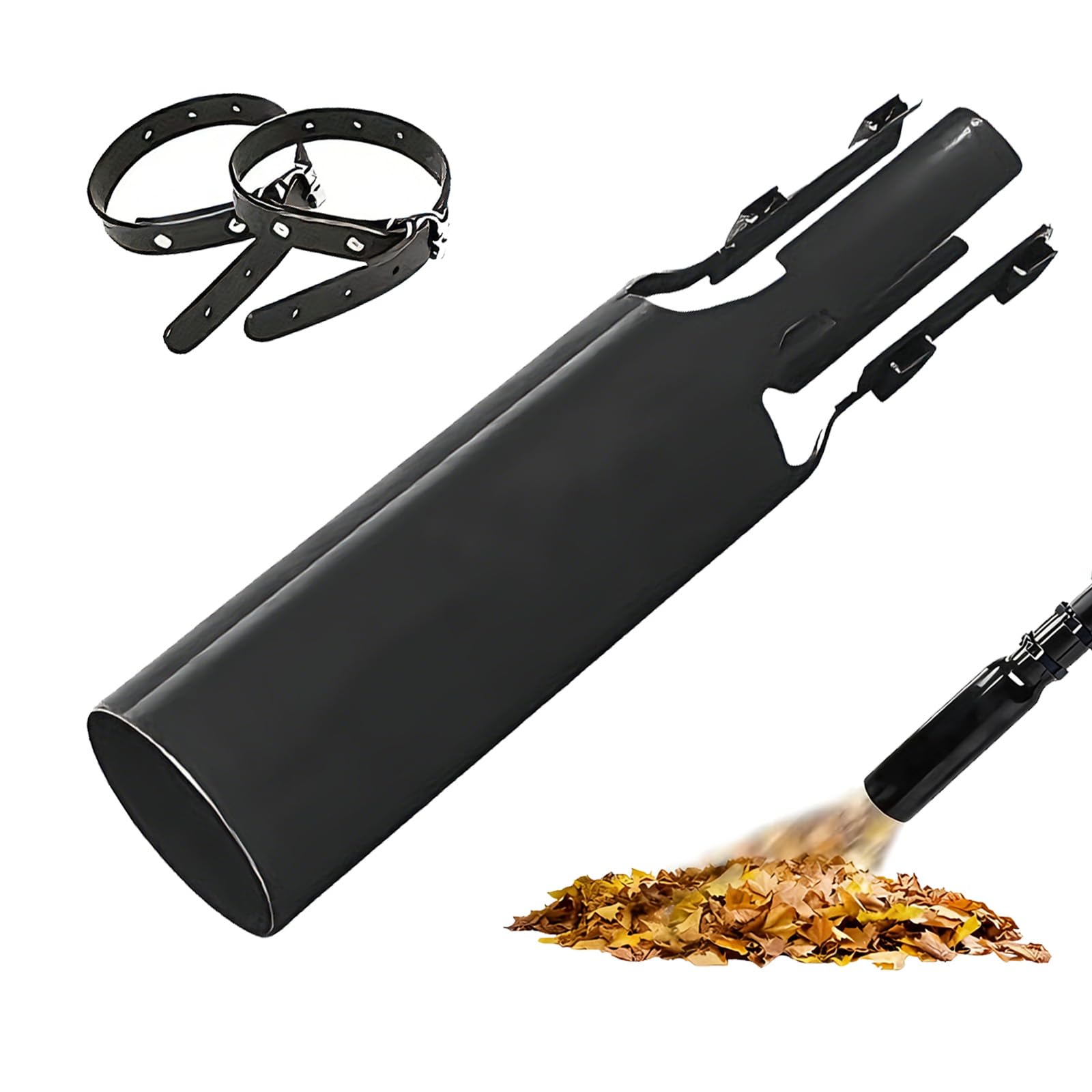 Air Flow Booster for Blower, Leaf Blower Air Booster Turbo Nozzle Extension Boosts Speed Power for Yard and Driveway Cleaning Cyclone 2X Leaf Blower Attachment (Black)