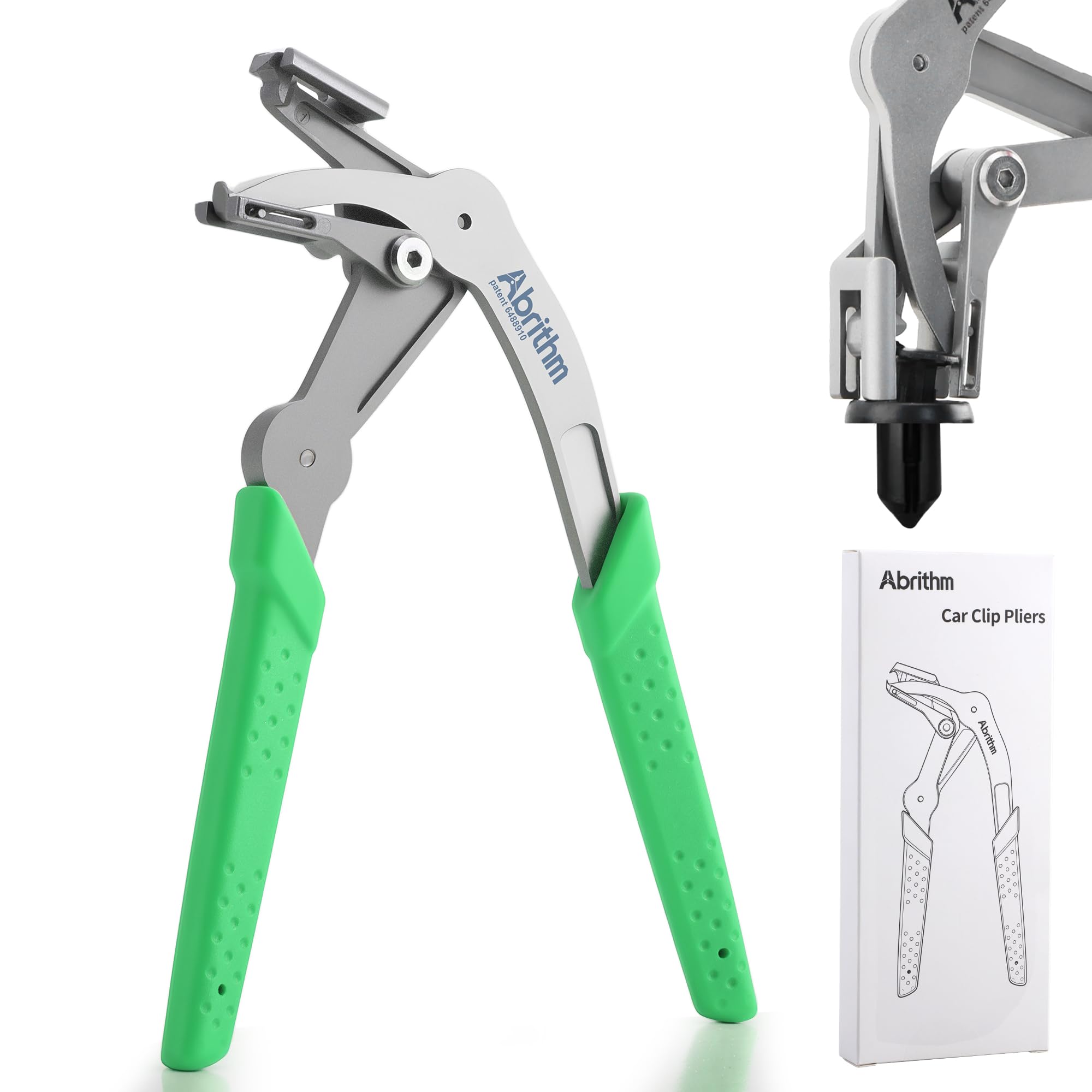 Car Clip Pliers, Panel Clip Removal Pliers, Professional Plastic Fastener Removal Tool for Removing Automotive Fasteners Clips Without Damage Green