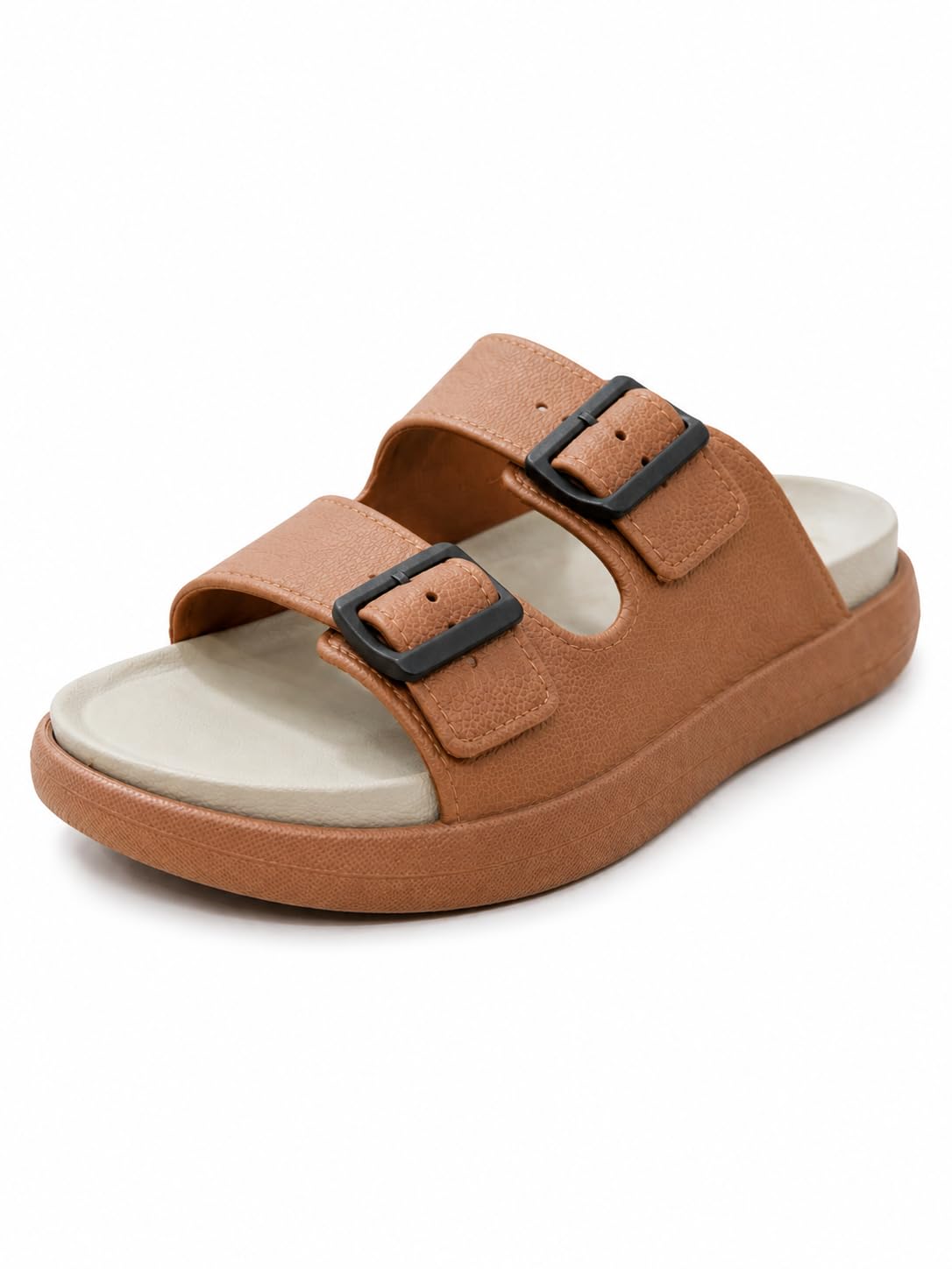 Men’s Double Strap EVA Slippers | Lightweight Adjustable Buckle Slides | Anti-Skid Comfortable Casual Sandals for Indoor Outdoor-picture-29