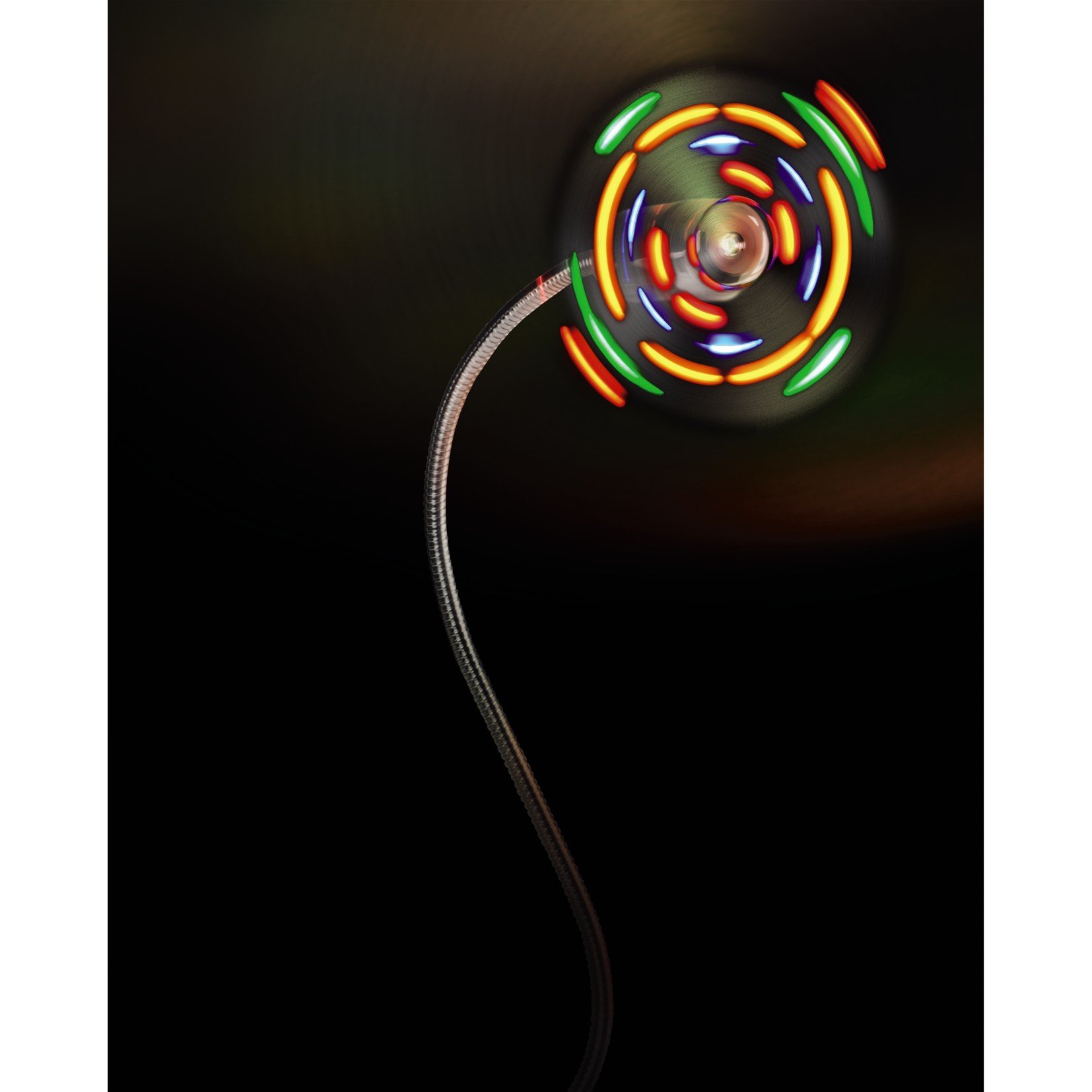 Hama 12110 | Kolorowy wentylator LED USB do biura lub domu, srebrny