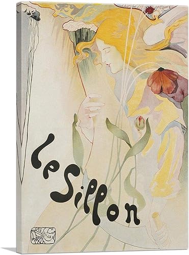 ARTCANVAS Le Sillon Poster 1895 Canvas Art Print Stretched Framed Painting Picture Poster Giclee Wall Decor by Fernand Toussaint - 40" x 26" (1.50"