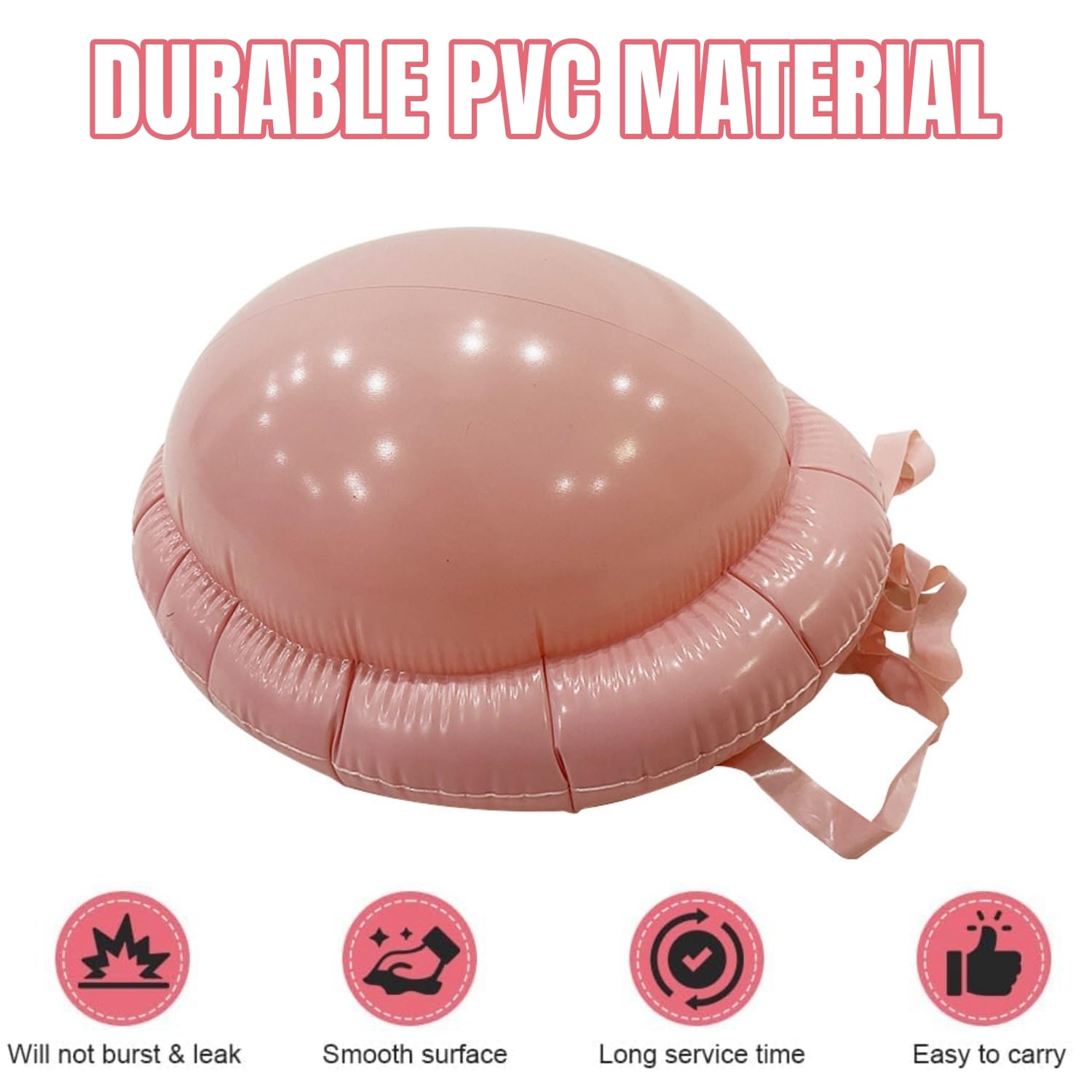 Ventre Gonflable Femme Enceinte Ou Père Noël - Faux Ventre Cosplay 37x30cm Avec Sangle - Accessoire Costume Réaliste