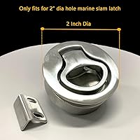 Vista 2 de Barco de acero inoxidable de 2 pulgadas redondo de acero inoxidable con cierre de leva, escotilla para puerta de cabina y cabina de caravana marina