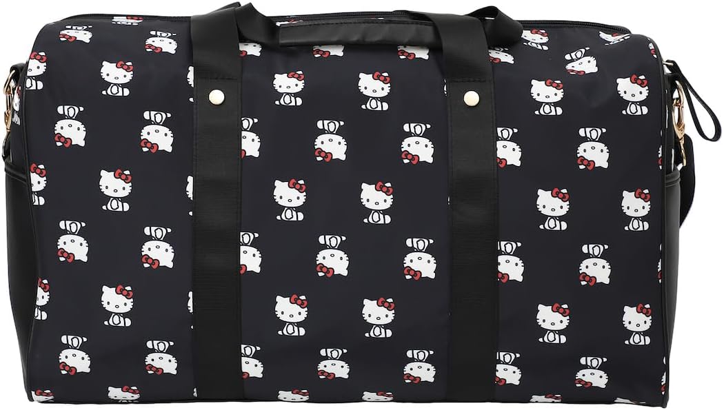 Hello Kitty AOP in Nylon with PU Accents Duffle Bag