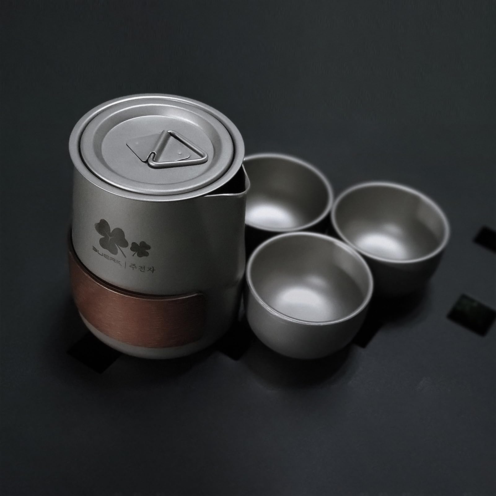 Hervidor de agua para camping, kit de al aire libre para camping