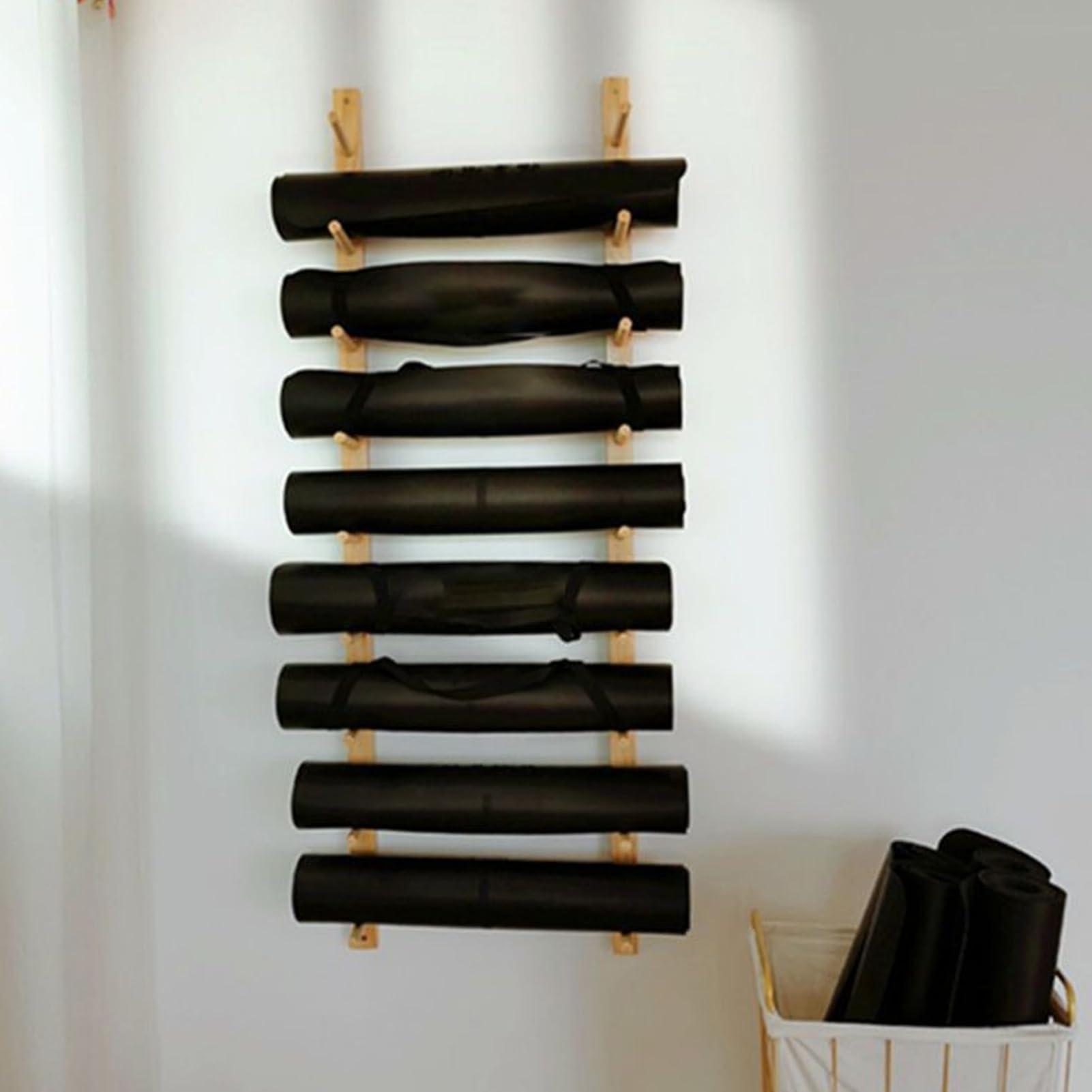 Yoga Training Room Yoga Mat Holder Wall Mount, Organizer ścienny na wałek z pianki, wałek z pianki do organizacji siłowni