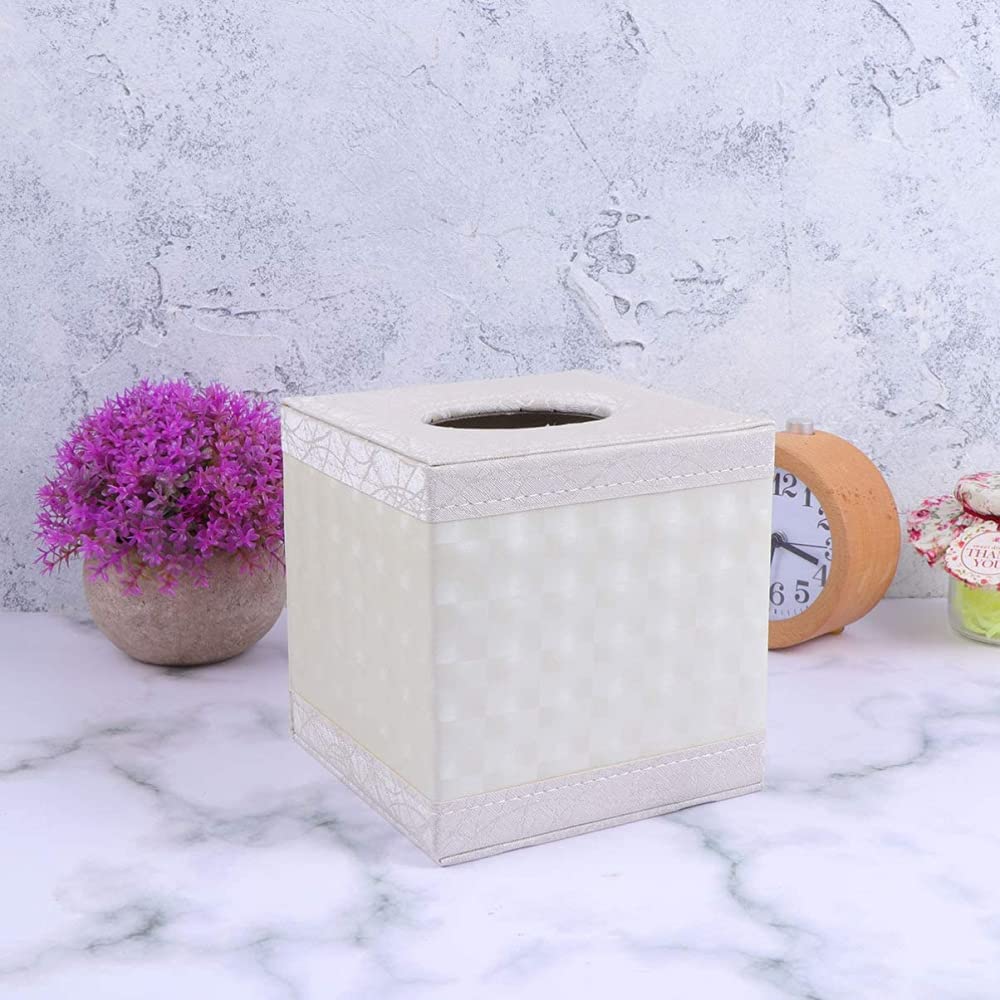 pudełko na chusteczki, 1 szt. kwadratowe skórzane pudełko na chusteczki, uchwyt papier toaletowy, etui do przechowywania serwetek w restauracji, domu i samochodzie