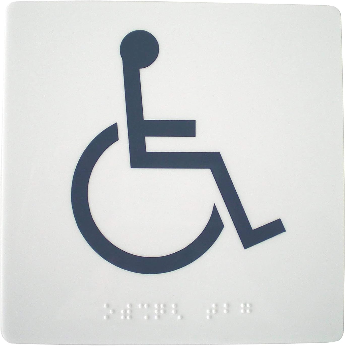 Amazon 点字サインプレート 車椅子トイレ用 両面テープ付き Braille Restroom Sign W Double Sided Adhesive Tape 標識 サイン 文房具 オフィス用品