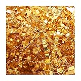 PACKQUEEN Crinkle Cut Paper Shred Filler, Metallic Gold Shredded Paper for Gift Baskets, Crinkle...