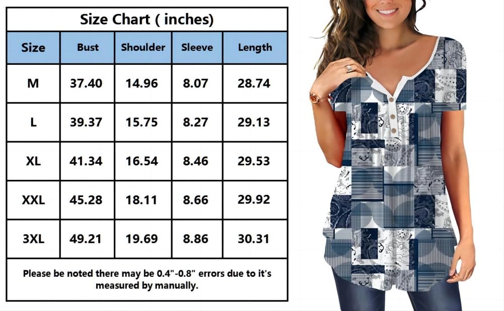 Ulovmi Tunique d'été à manches courtes pour femme à porter avec des leggings