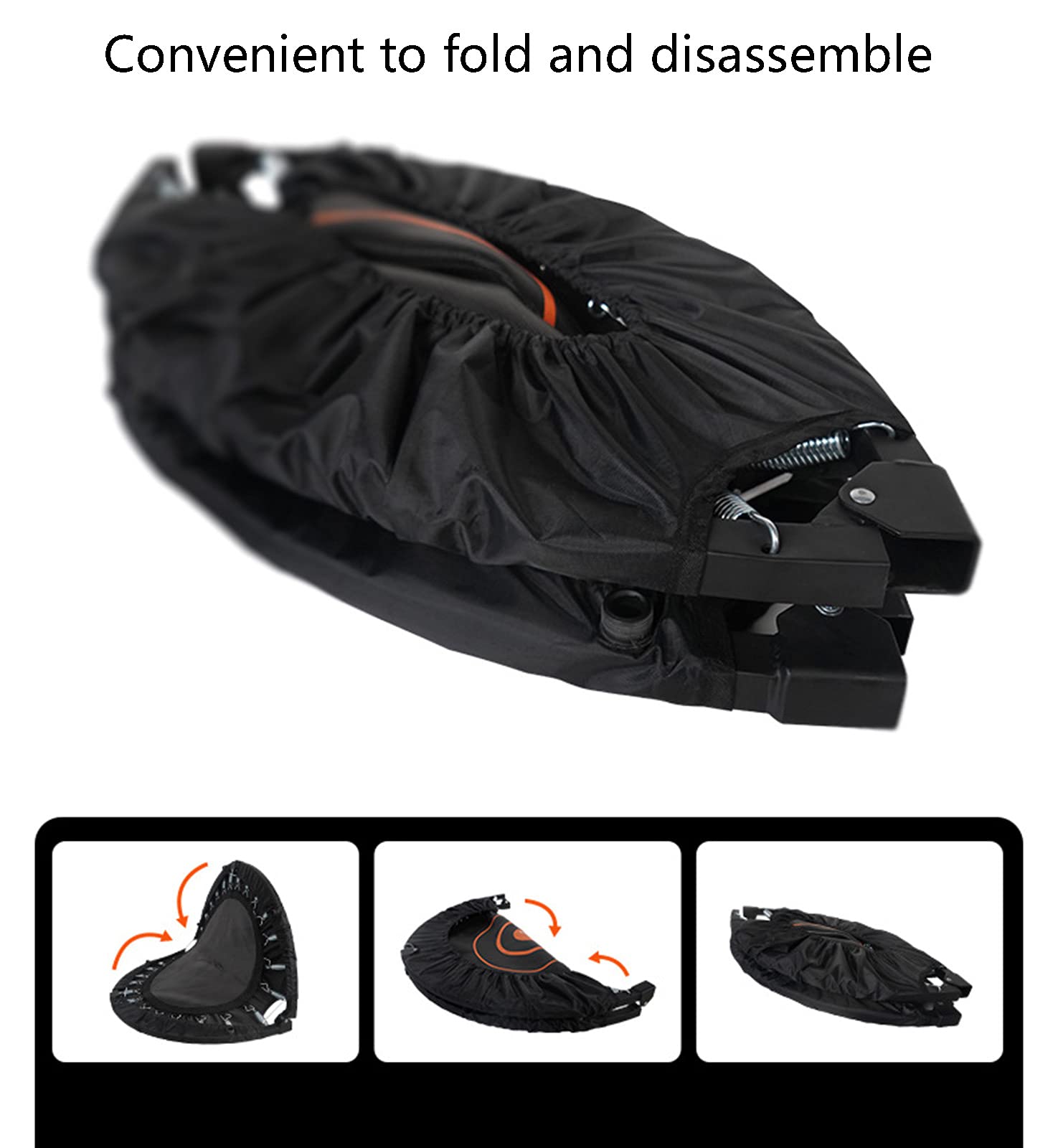 Almohadilla Repuesto para trampolín Exterior 40 Pulgadas, trampolín Plegable silencioso para Ejercicios, Mini trampolín Rebote para Adultos, Equipo Entrenamiento para Interiores y Jardines, Carga