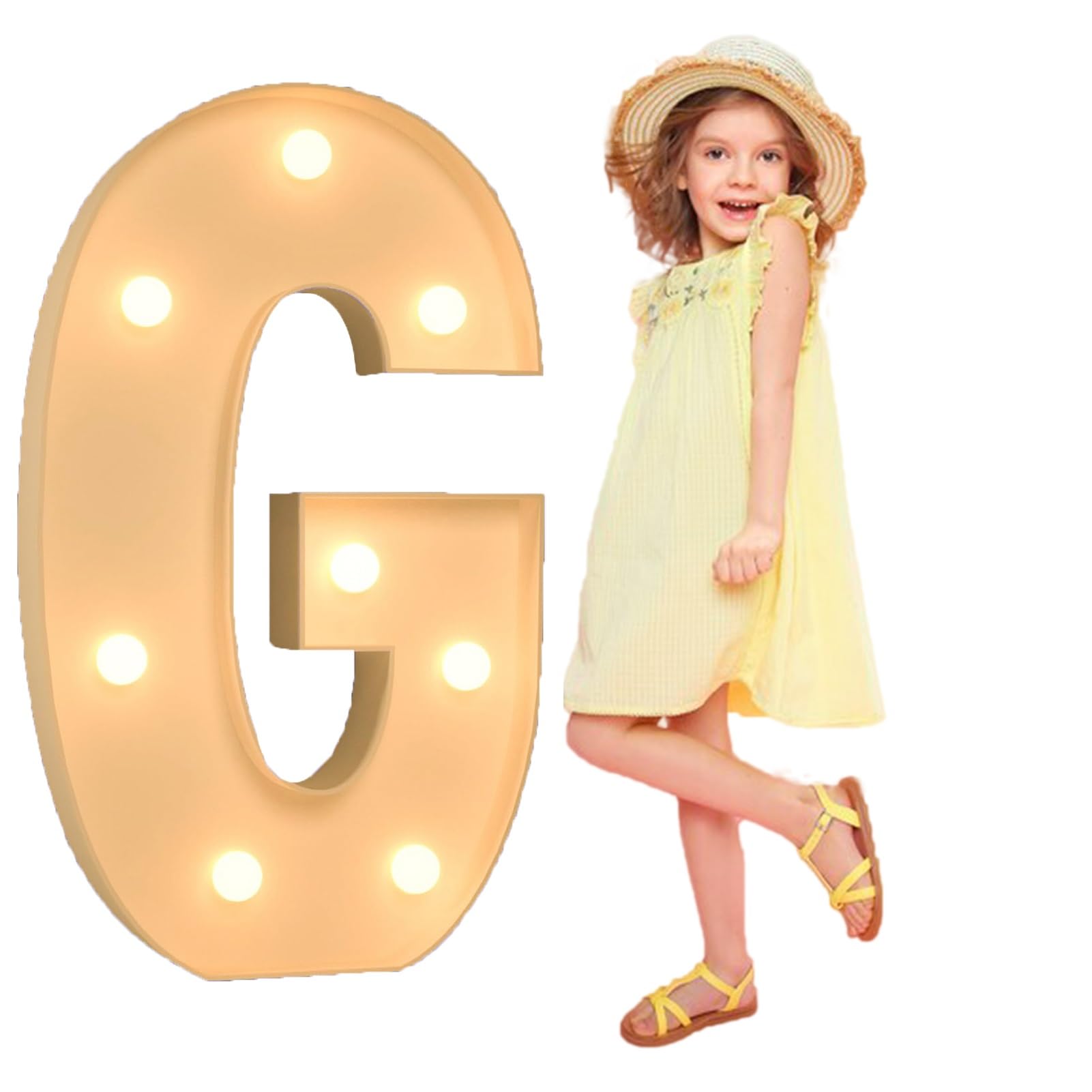 3ft Splicing Letters Light DIY Giant Letters For Baby Shower Birthday Party Backdrop Decorations For Prom Party Bar Birthday Family Christmas Valentin’s Day Anniversary Holiday(Color:Letters G,Size:3.