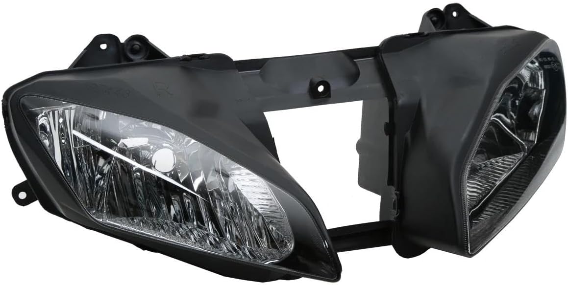 オートバイヘッドライト ブラックフロントヘッドライトアセンブリ にとって YZF R6用 にとって YZFR6 2008 2009