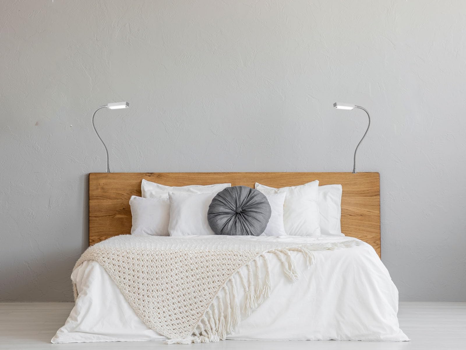 Zestaw 2 lamp LED do czytania i łóżka, do przykręcenia, możliwość ściemniania za pomocą gestów