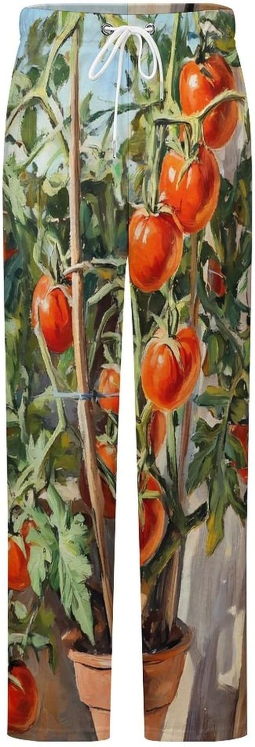 Tomatoes Tree in The Corner Pajama Pants Women Flannel Lounge Sleep Bottoms PJ Sleepwear