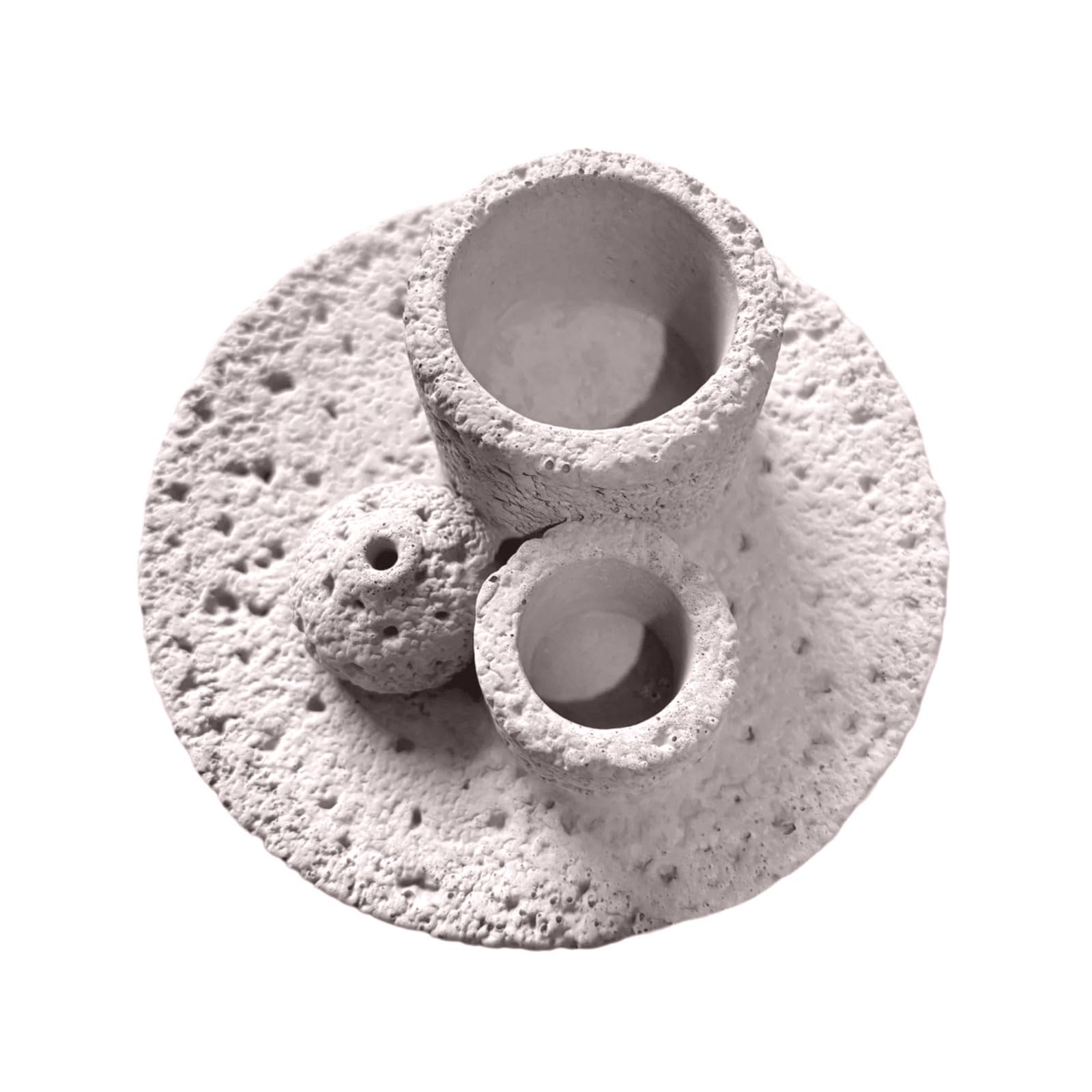 Rustics Cement Incenses Burners Holder for Sages Stick Spiritual Ritual Relaxation Meditations Ritual Accessories Sages Stick Holder with Ashes Catchers