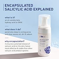 Vista 8 de Plum Jabón facial espumoso de ácido salicílico encapsulado al 1% con ácido glicólico, frutas AHA y extractos de arándanos Combate el acné, puntos